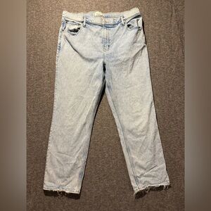 Abercrombie & Fitch jeans womens 34/18 Short blue 90s Straight High Rise (39x28)